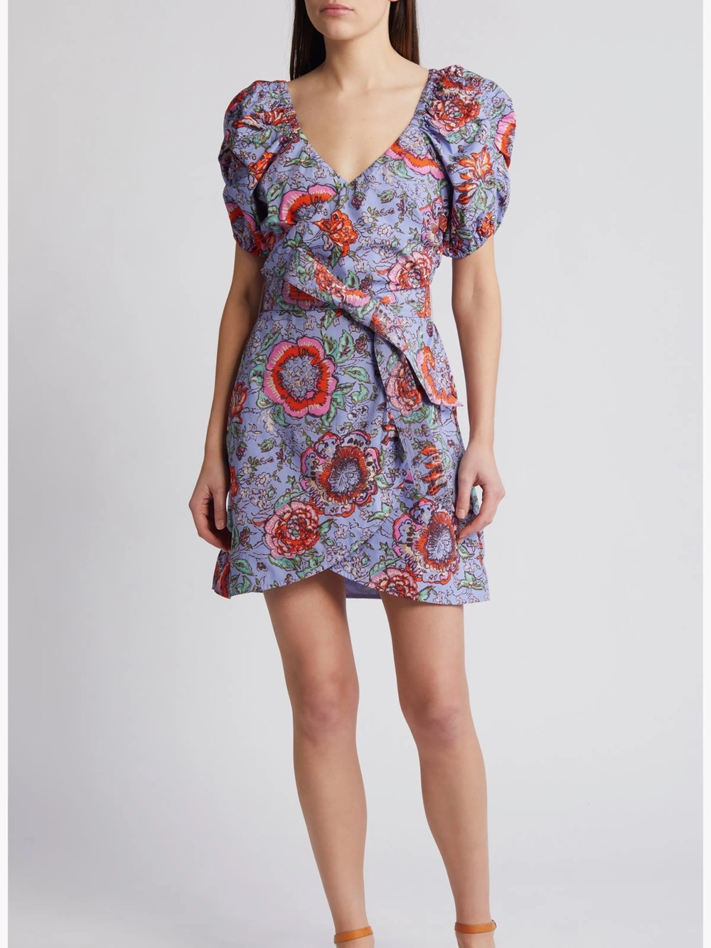 Cleobella Edwina Floral Puff Sleeve Mini Dress size S
